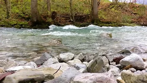 Autumn view of mountain river Stock Footage 95569361