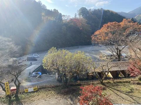 Autumn view at park Stock Photos