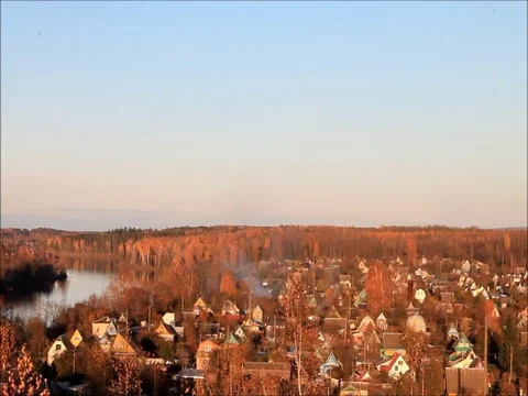 Autumn in the village Stock Footage 81666848