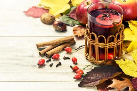 Autumn warming tea Stock Photos