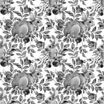 Autumn watercolor pattern Stock Illustration