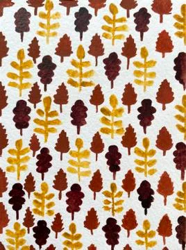 Autumn watercolor pattern Stock Illustration