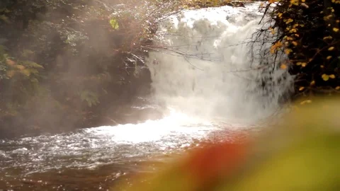 Autumn Waterfall #3 full HD 24fps Stock Footage