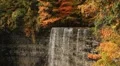 Autumn waterfall. HD Footage