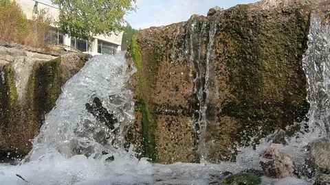 Autumn waterfall Stock Footage 97494341