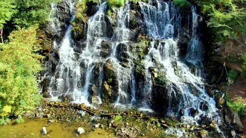 Autumn waterfall Stock Footage 140743346