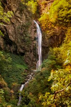 Autumn waterfall Foto stock