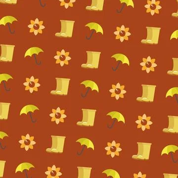 Autumn weather pattern design. Vector Illustrazione stock