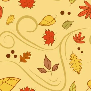 Autumn Wind Background Vector Illustration Graphic Design Stock Illustration