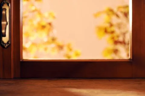 Autumn window background Stock Photos