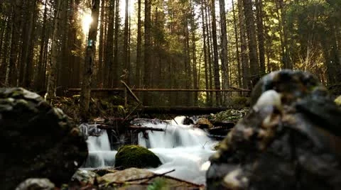 Autumn-Winter River Timelapse Stock Footage 21777934