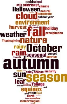 Autumn word cloud Stock Illustration