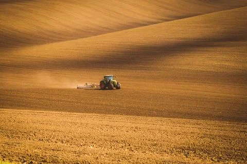 Autumn work in the field Stock Photos