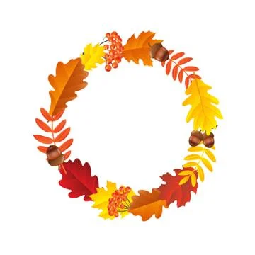 Autumn Wreath Stock Illustration