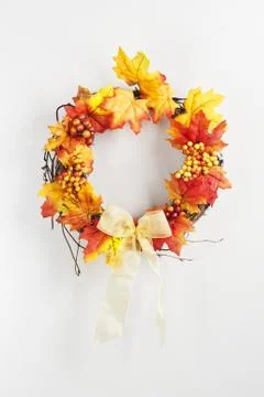 Autumn wreath Stock Photos