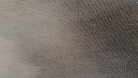 Autumn yellow field with a haystack after harvest top view Stock Footage 132047355