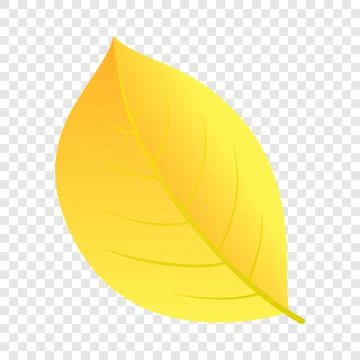 Autumn yellow leaf icon, flat style Stock Illustration