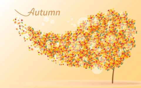 Autumnal background Illustrazione stock
