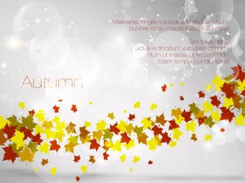 Autumnal leaf background, vector illustration Stock Illustration