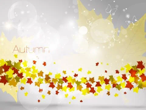 Autumnal leaf background, vector illustration Stock Illustration