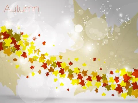 Autumnal leaf background, vector illustration Stock Illustration