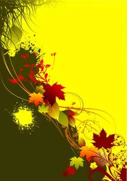 Autumnal leaf background. Vector illustration Stock Illustration
