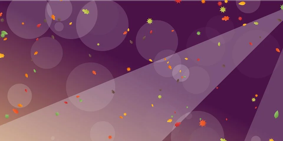Autumnal Leaf Fall Background Featuring Soft Light Beams and Bokeh Effects イラスト素材