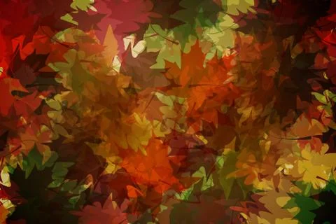 Autumnal leaf pattern in warm tones Stock Illustration
