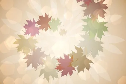 Autumnal leaf pattern in warm tones Stock Illustration