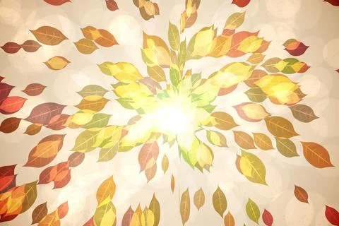 Autumnal leaf pattern in warm tones Illustrazione stock