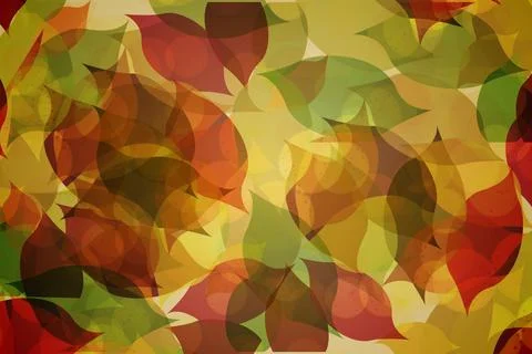 Autumnal leaf pattern in warm tones Illustrazione stock