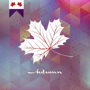 Autumnal maple leaf. EPS 10 Stock Illustration