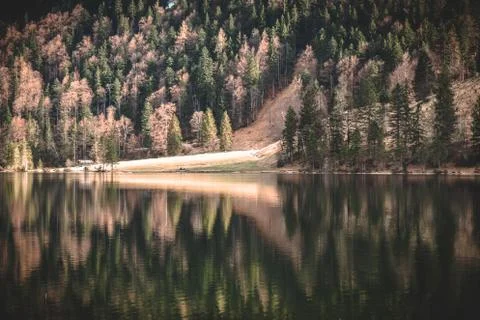 Autumnal reflection Stock Photos