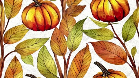 Autumnal Seamless Loopable Animation Video stock 215431795