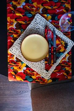 Autumnal table setting Stock Photos