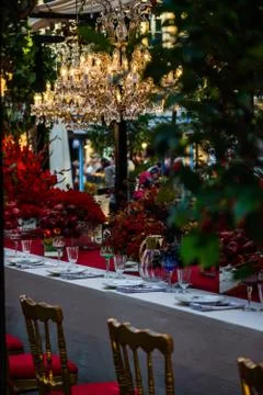Autumnal table setting Stock Photos