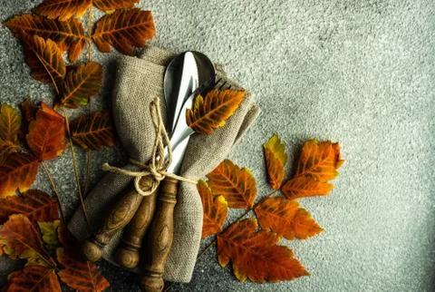 Autumnal table setting Stock-Fotos