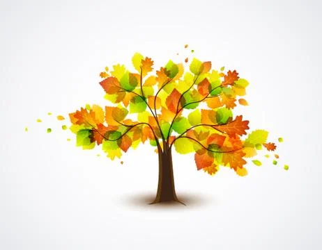 Autumnal tree Stock Illustration