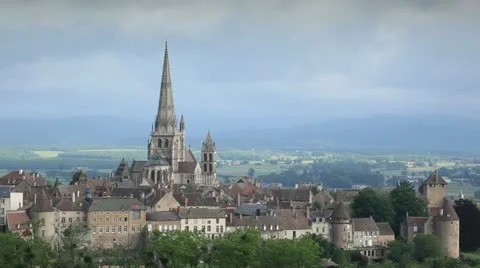 Autun cathedral Stock Footage 11519301