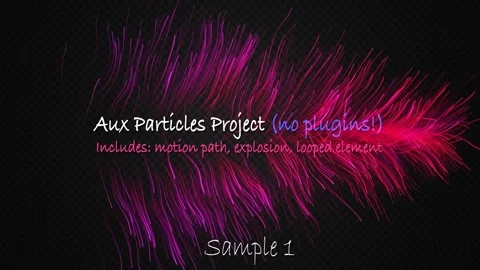 Aux Fiber Particles No Plugins Stock After Effects