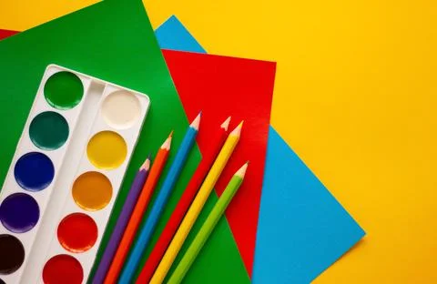 Auxiliary teaching materials for school and learning Stock Photos