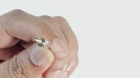 Auxillary Headphone Cable In Hand Stock Footage 248775252