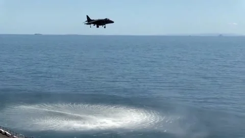 AV-8B Harrier II Vertical Take Off and Landing - Flight Ops (7) Stock Footage 162251988