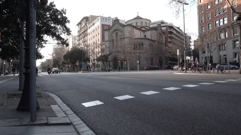 Av Diagonal I Barcelona Stock Footage 124428989
