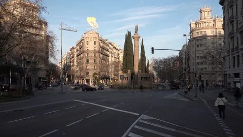 Av Diagonal I Barcelona Video stock 124429099