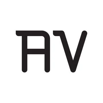 Av initial letter vector logo icon Illustrazione stock