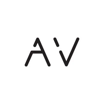 Av initial letter vector logo icon Stock Illustration