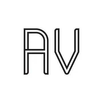 Av initial letter vector logo icon Ilustração Stock