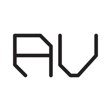 Av initial letter vector logo icon Stock Illustration