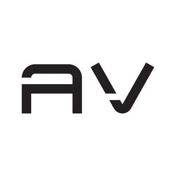 Av initial letter vector logo icon 库存插图